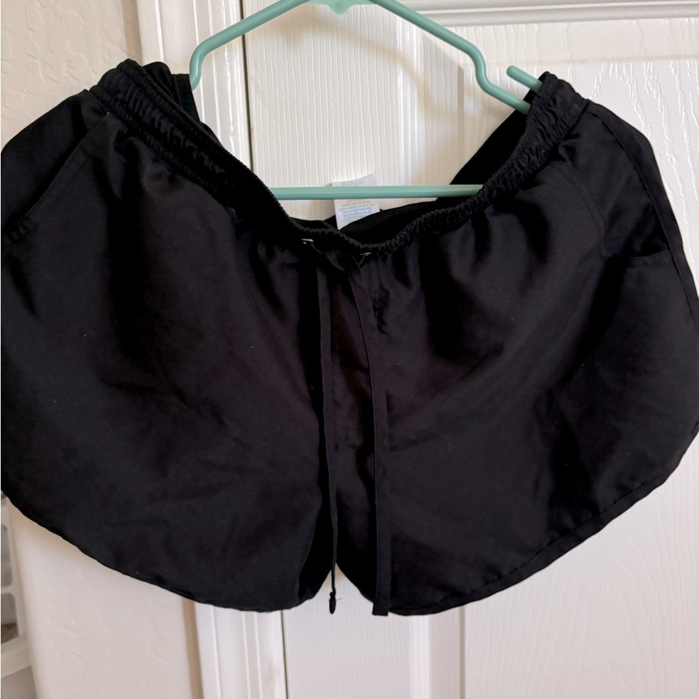 Women’s black swim shorts